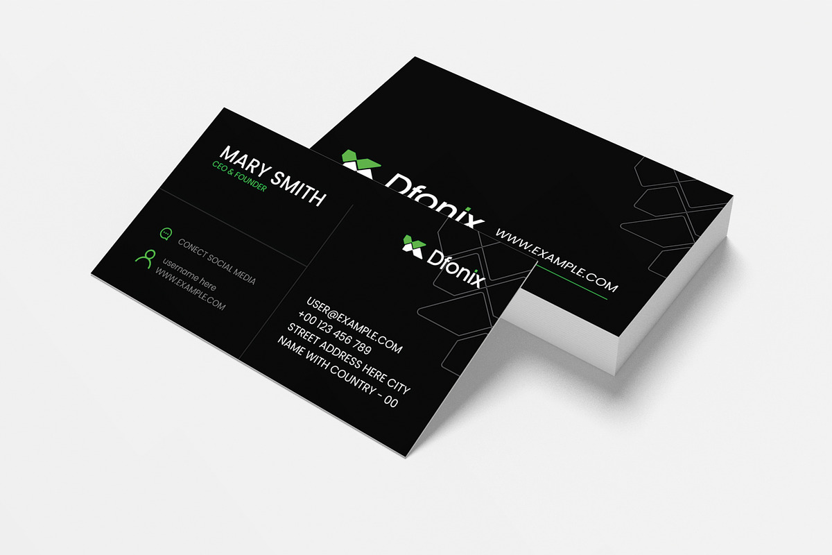 Sleek Modern Business Card Template, a Business Card Template by MightyDesign (Photo 2 of 6)