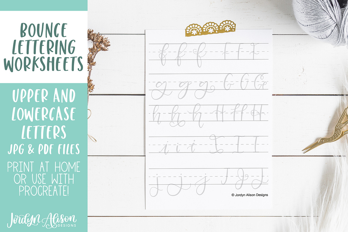 ABC Lettering Worksheet, a Graphic by Jordyn Alison Designs (Photo 2 of 4)