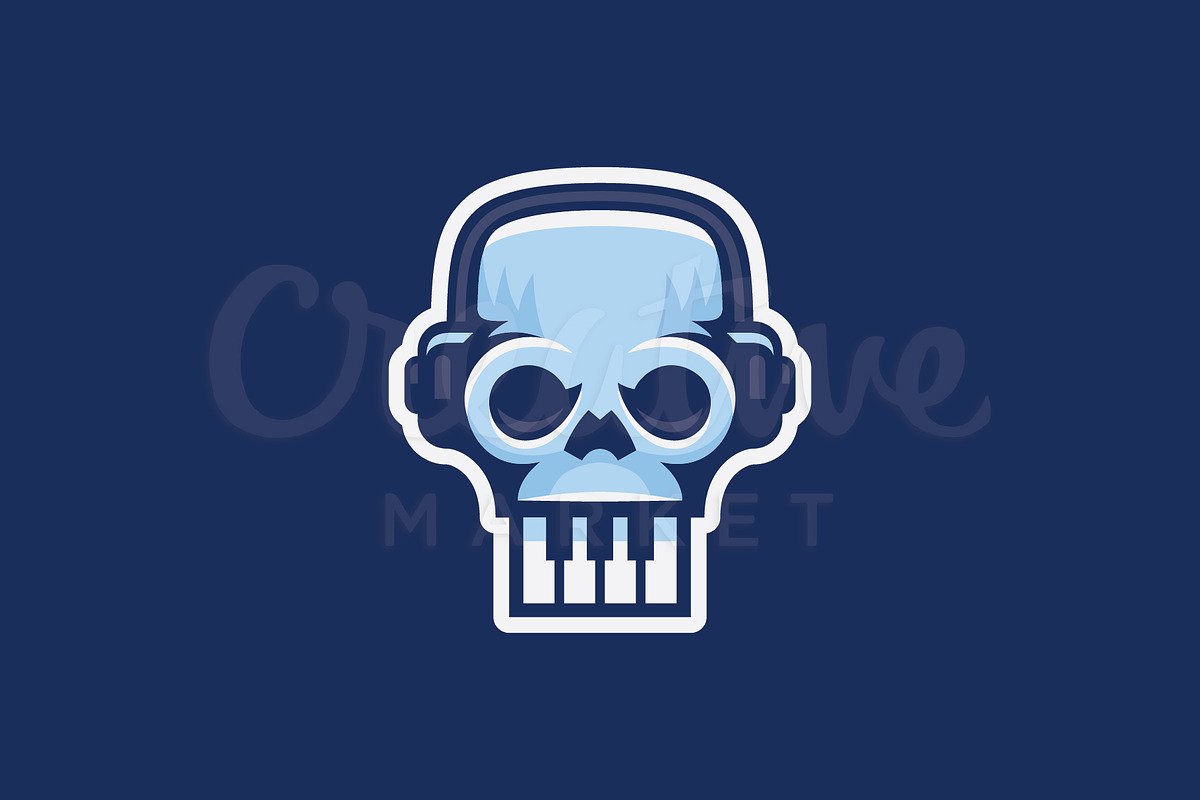 Skull DJ Mascot Logo, a Templates & Theme by nospacestore