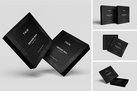 Thin Square Box mockup, an Advertising Mockup by swsi-studio
