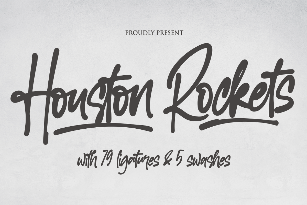 Houston Rockets - 79 Ligatures, a Handwritten Font by NJ Studio (Photo 1 of 8)
