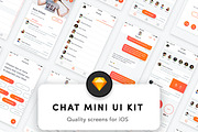 Chat mini kit for iOS, an UI Kit Template by Technopathy (Thumbnail 1 of 3)