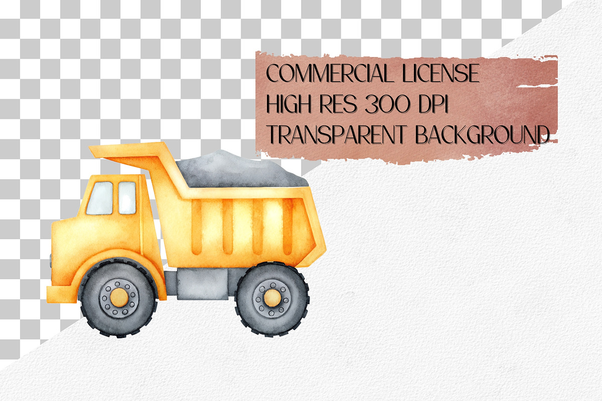 Watercolor Construction Clipart Set, an Illustration by CropUp Creative (Photo 4 of 6)