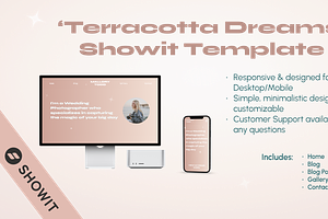 'Terracotta Dreams' Showit Template, a Landing Page Template by maddiedigitalco.