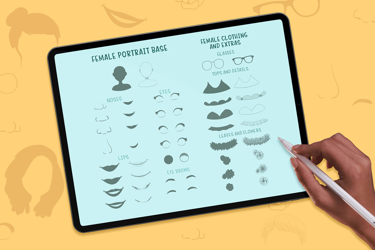 Portrait Creator brushes - Female, a Brush Add-On by Brushed Rose (Photo 3 of 5)