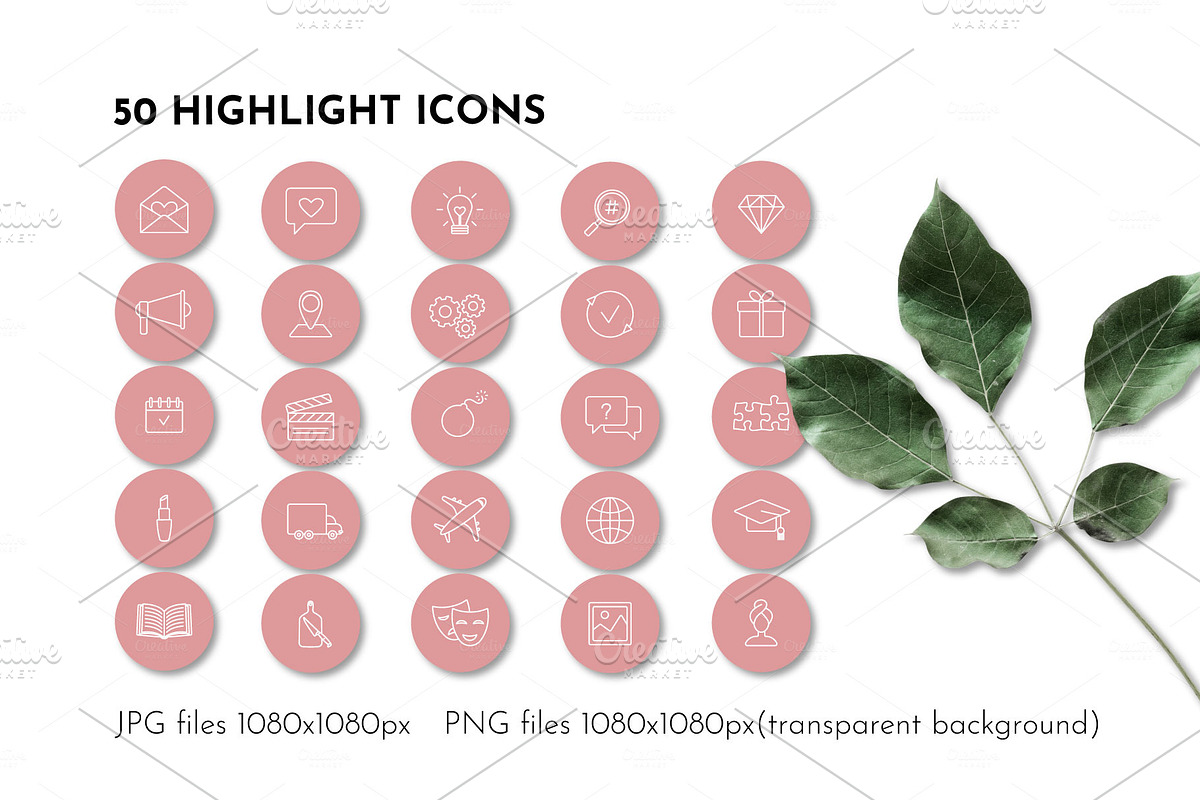 Instagram Post Templates & Icons Set preview 3