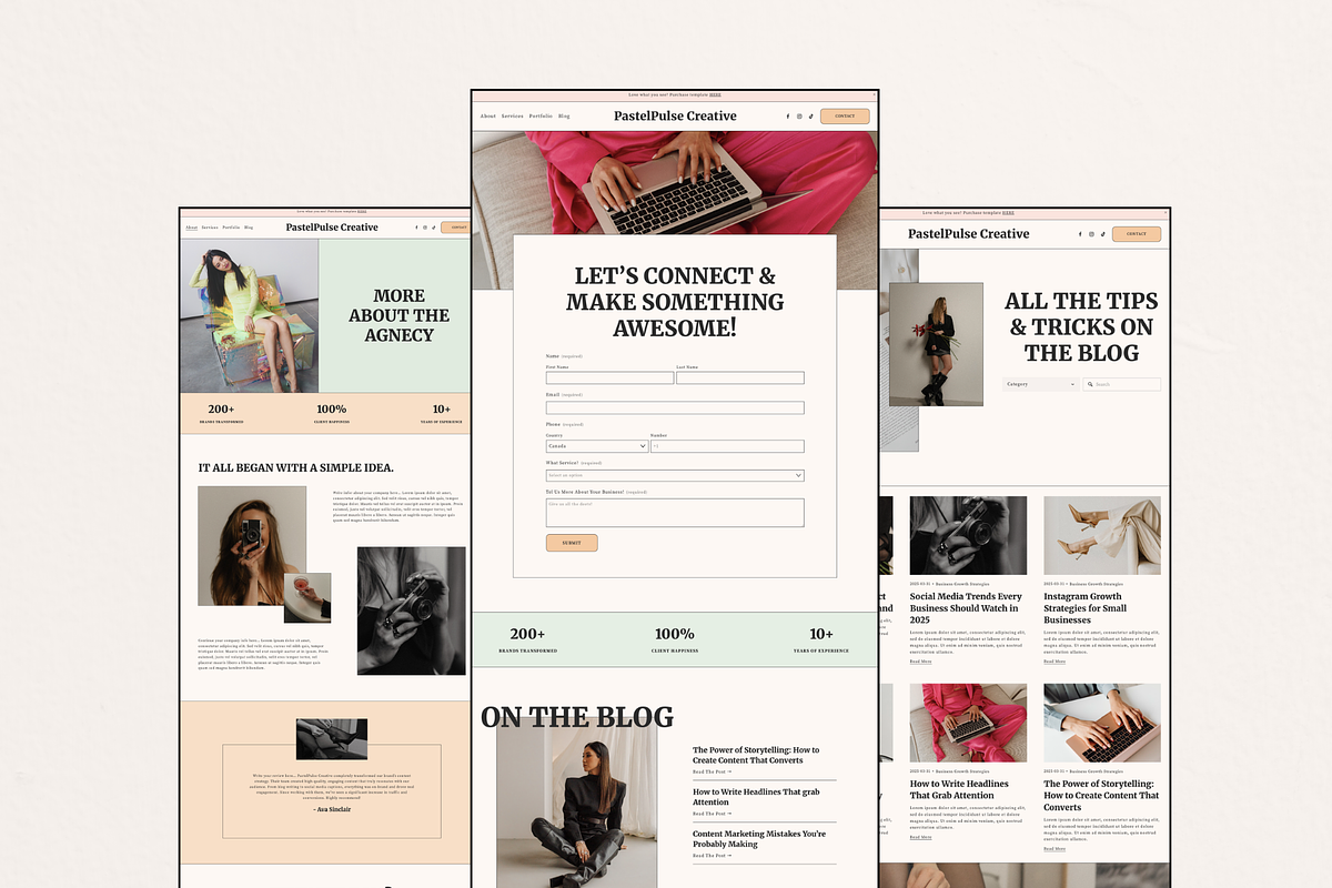 Bold Squarespace Website Template, a Squarespace Template by Breah Designs (Photo 3 of 10)