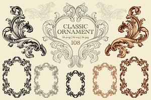 Ornamental frame and border classic