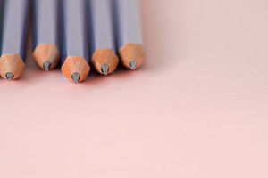 Pencils pink background featuring marketing, business, and communication, a School & Education Photo by bluevan