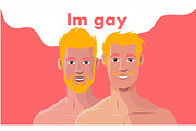 Gay couple vector, a Person Illustration by foxndeer (Thumbnail 4 of 4)