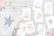 It's a Girl Unicorns and flowers, an Animal Illustration by tatiletters (Thumbnail 4 of 8)