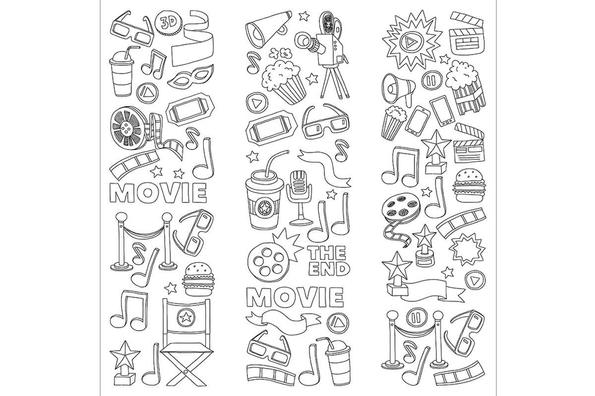 It's movie time! Big vector set, a Pattern Graphic by Art Loft (Photo 7 of 16)