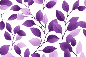 Purple leaf pattern on white, a Photo by Beautiful things