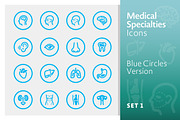 Blue Medical Specialties Icons Set 1, an Icon by introwiz1 (Thumbnail 1 of 2)
