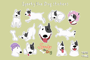 Sparky The Dog Stickers