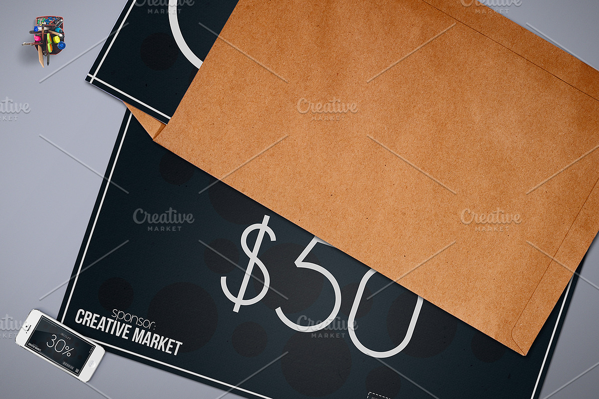 Minimal Style Gift Voucher, a Card Template by Tzochko (Photo 3 of 5)