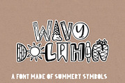 Wavy Dolphin - A Symbol Summer Font, a Symbol Font by CraftyLittleNodes (Thumbnail 1 of 6)