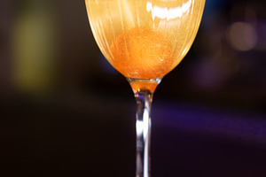 Cocktail served pub order glass yellow exotic mat, a Food & Drink Photo by Photo Drive Studio
