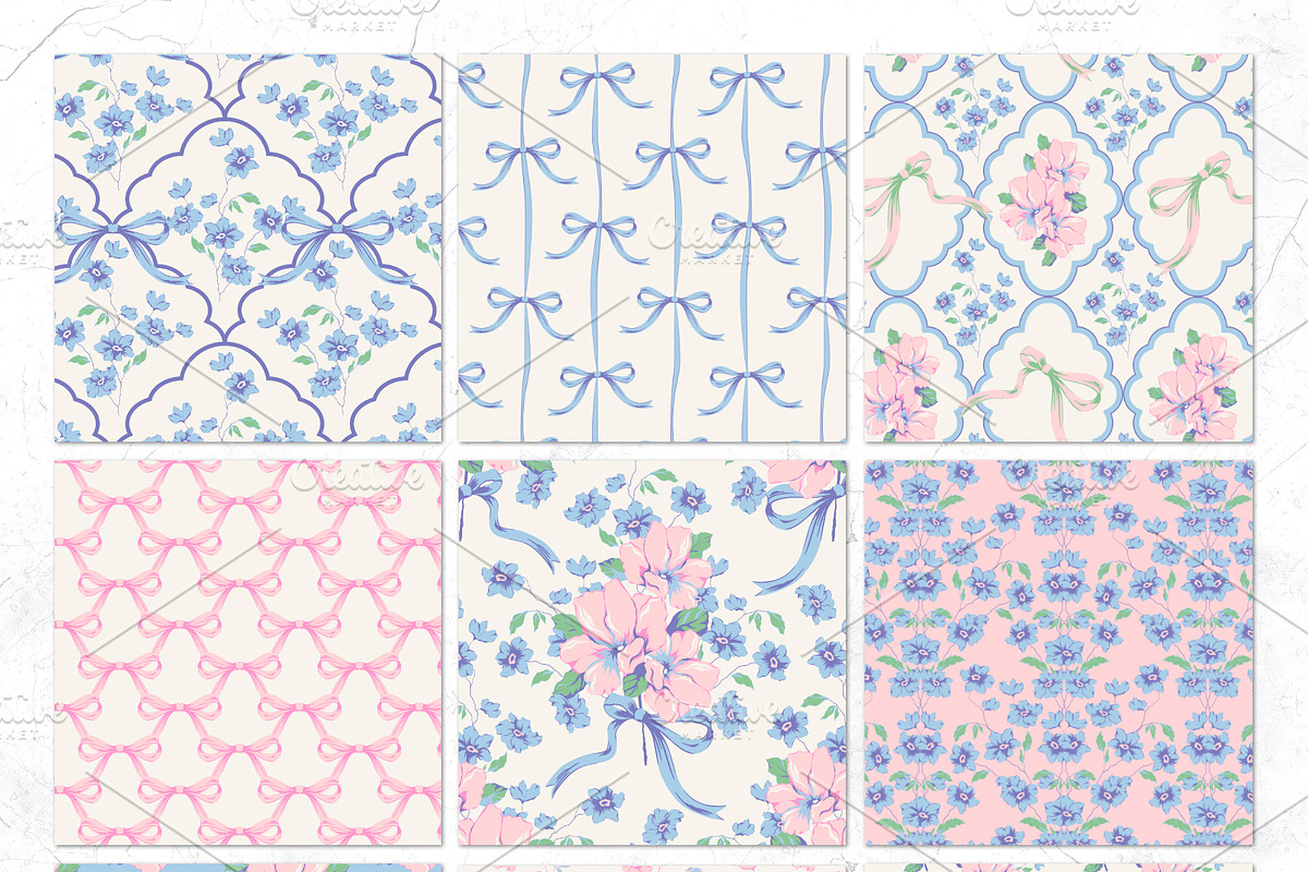 Coquette | Vector flower patterns, a Pattern Graphic by Tanya Vollar (Photo 8 of 9)