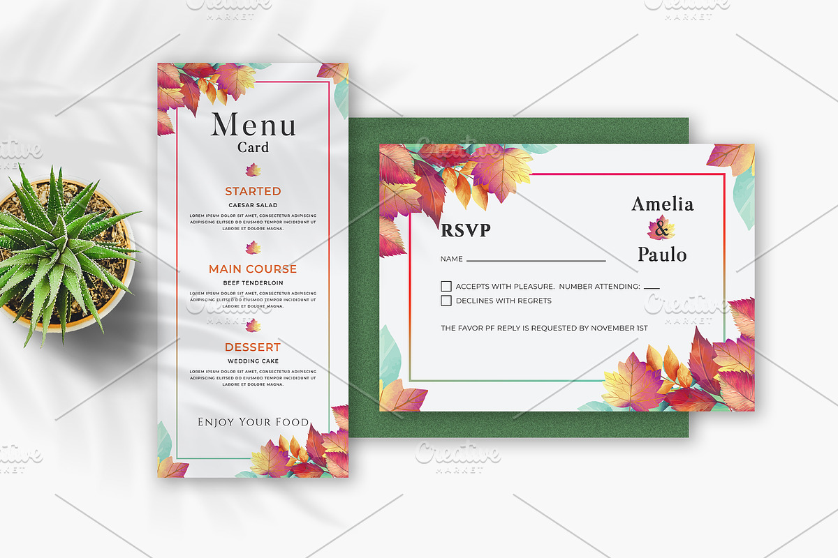 Wedding Invitation Template Set, an Invitation Template by Artphic (Photo 3 of 6)