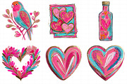 Watercolor Valentine's Day clipart, an Illustration by Daily.Designs (Thumbnail 5 of 5)