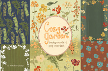 Fall Floral Backgrounds & Overlays by  in Illustrations