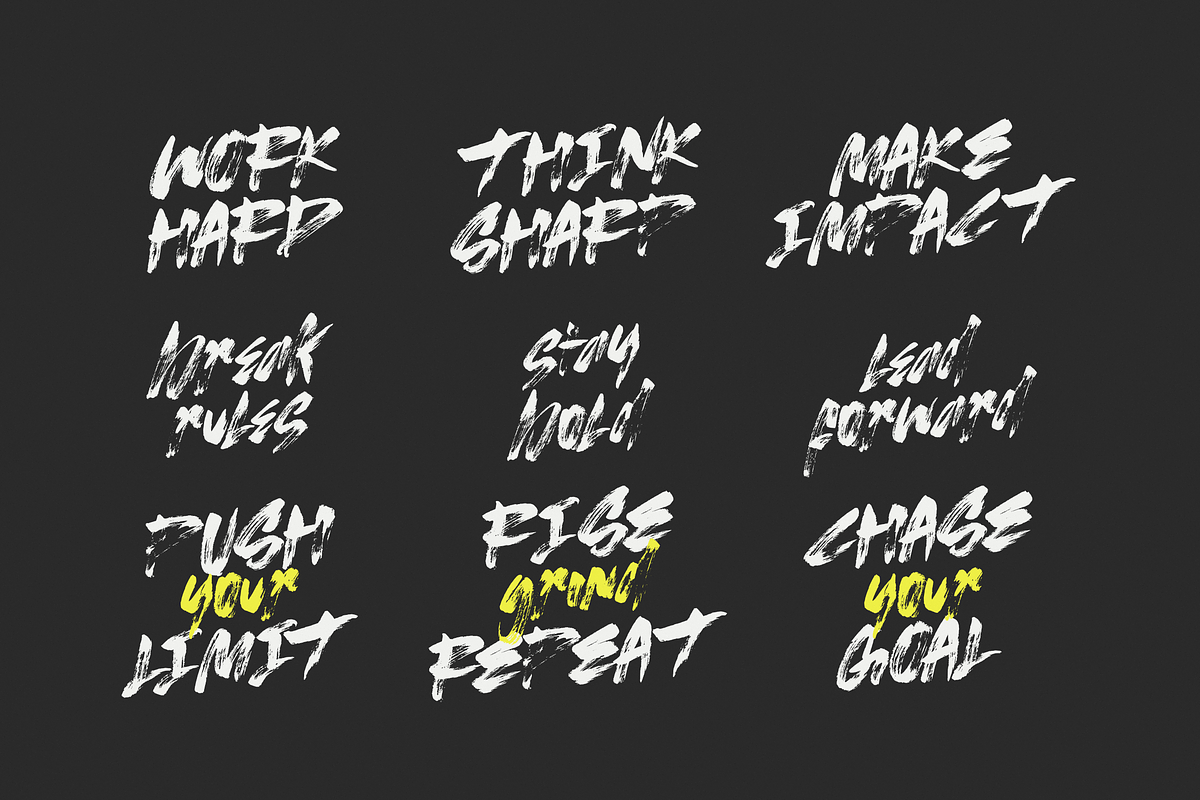 Hypebeast | Raw Brush Font, a Handwritten Font by Ardana Creative (Photo 8 of 15)