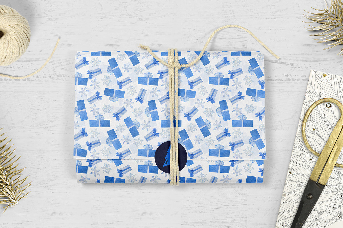 Blue Gnome Christmas Collection, a Pattern Graphic by Lagmar Design (Photo 7 of 11)