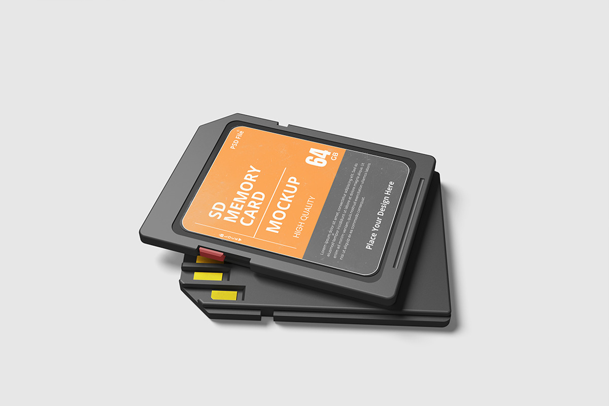 SD Memory Card Mockup, a Product Mockup by Indah (Photo 2 of 6)