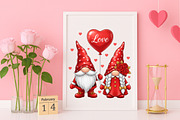 Valentine's Day Gnomes PNG, an Illustration by Canvas Craft (Thumbnail 3 of 6)