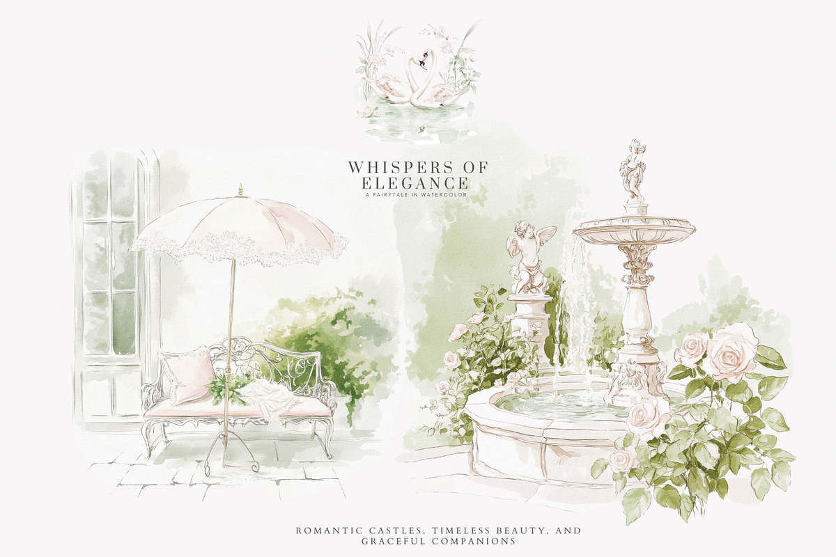 chateau art vintage chateau png, a Decorative Illustration by Patishop Art (Photo 8 of 16)