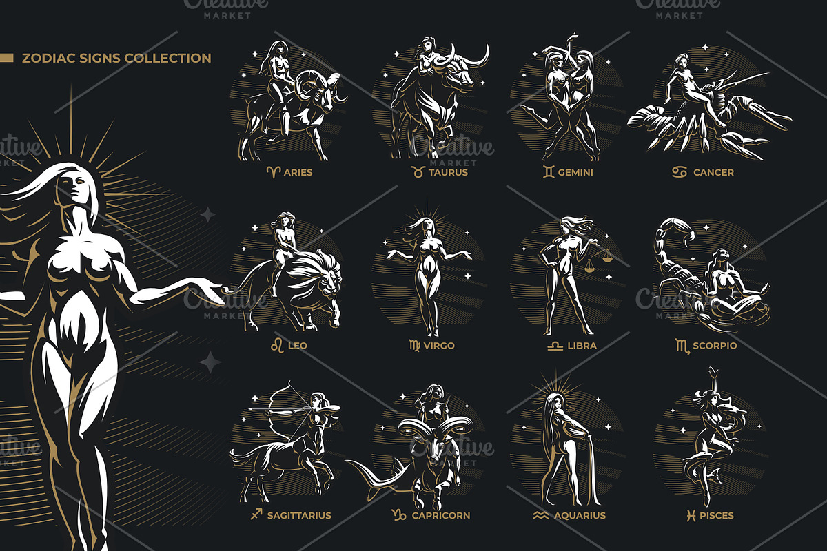Collection of signs of the zodiac, an Illustration by Masterlevsha (Photo 1 of 2)