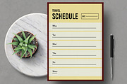 Minimal Travel Schedule Planner, a Stationery Template by MightyDesign (Thumbnail 1 of 8)