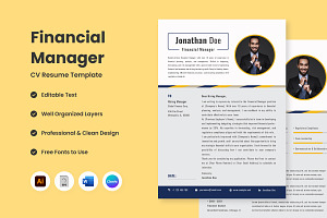 CV Resume Financial Manager V3