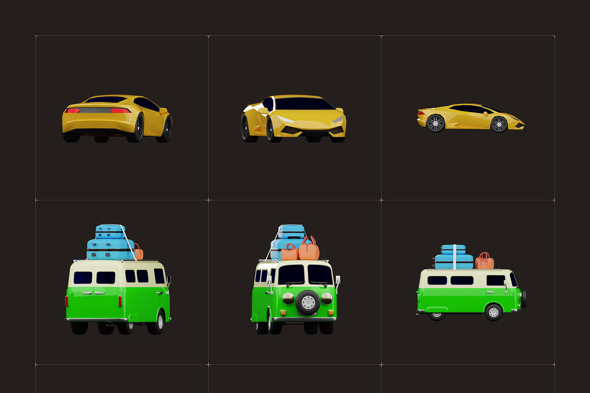 3D Vehicle Models Set, an Emoji Icon by Vectors Market (Photo 14 of 14)
