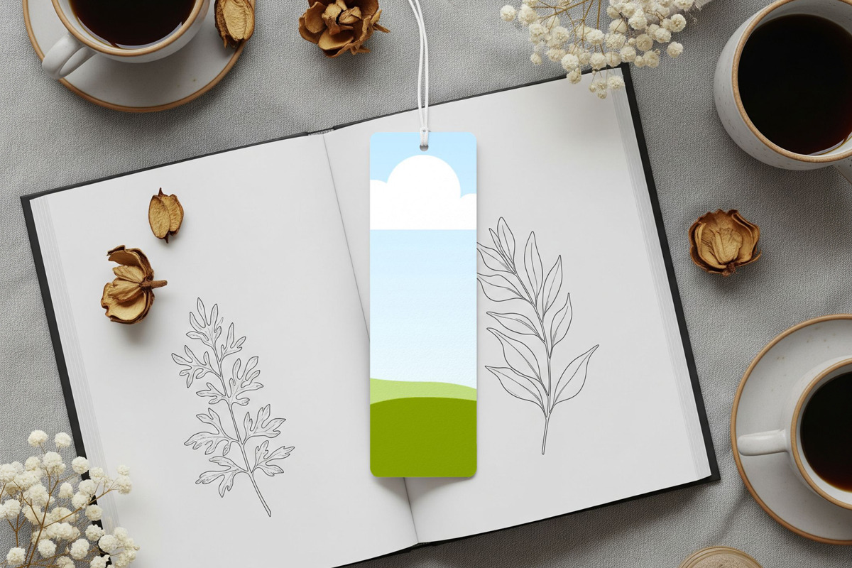 Bookmark presentation mockup, an Advertising Mockup by Rami's Mockups (Photo 2 of 3)