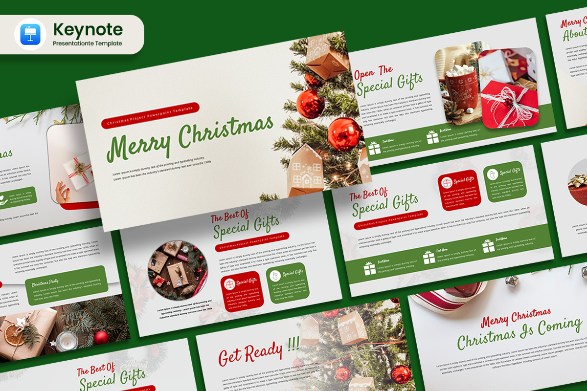 Merry Christmas - Keynote Template, a Presentation Template by QR Design Studio (Photo 1 of 3)