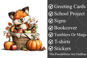 Whimsical Thanksgiving Clipart PNG, a Seasonal Illustration by Canvas Craft (Thumbnail 3 of 10)