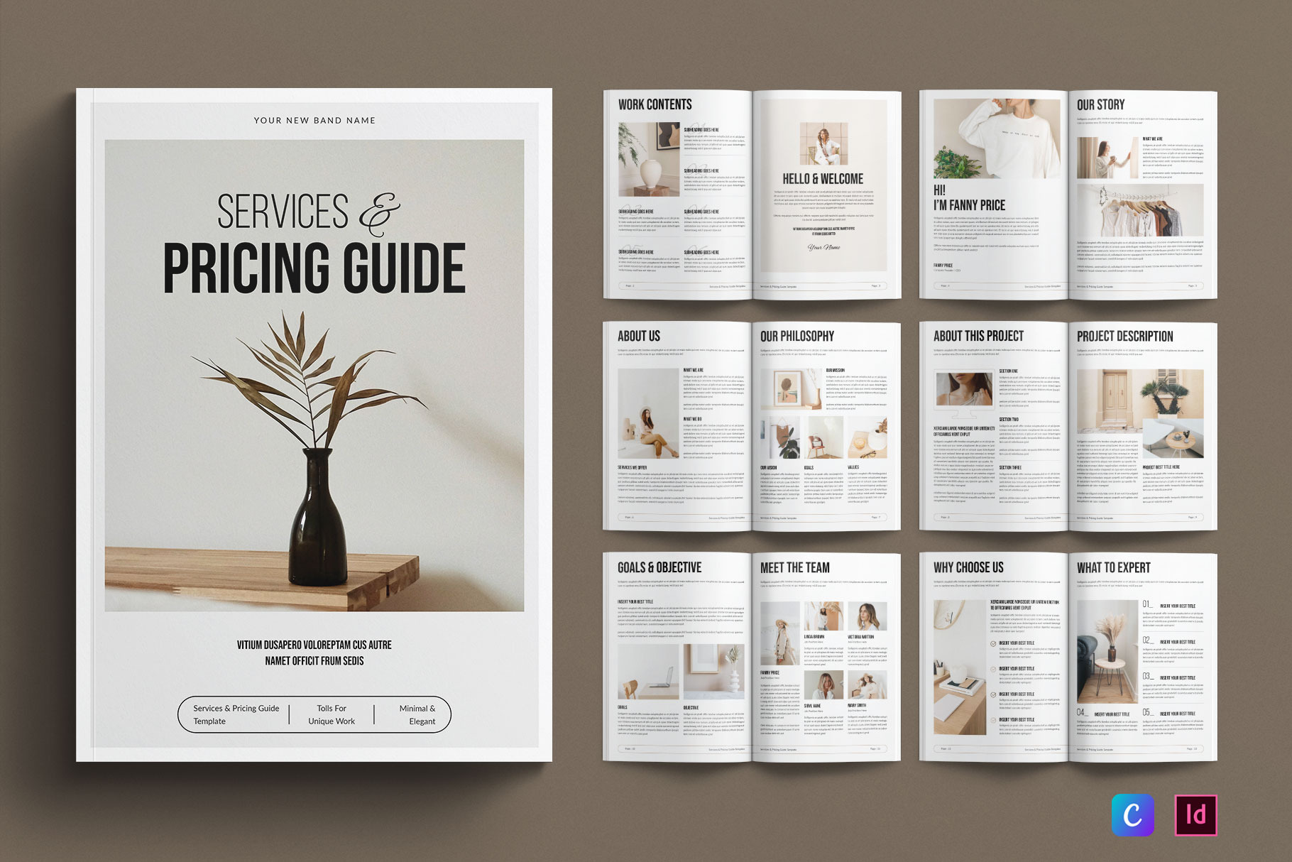 Service and Pricing Guide Template, a Brochure Template by E-Type