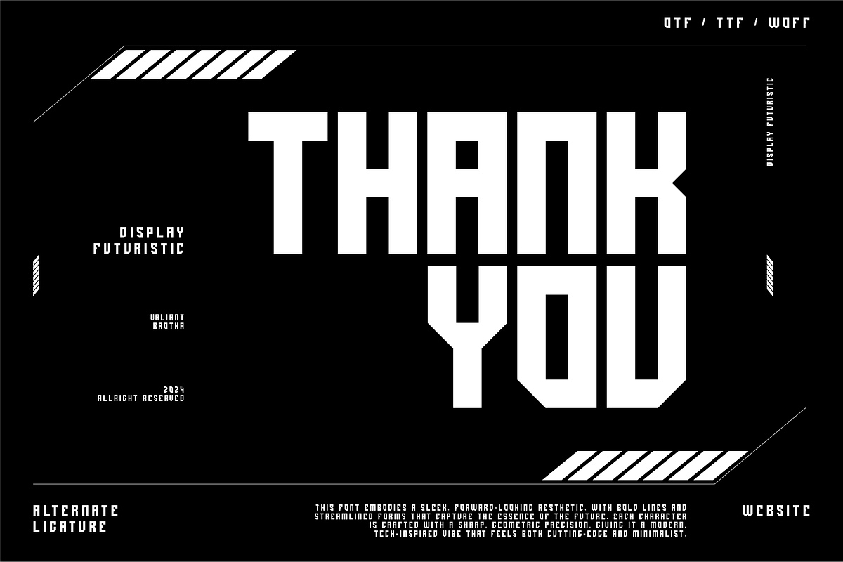 VB Veleon - Futuristic Font, a Sans Serif Font by VALIANTBROTHA (Photo 9 of 9)