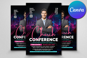 Church Conference Flyer Template, a Flyer Template by Psd Templates