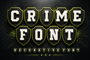 Crime Font – Shield Badge Display, a Slab Serif Font by Limited.studio