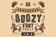 BOOZY | FONT FAMILY, a Font by 2DFUNS (Thumbnail 1 of 9)