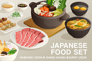 Set of Japanese Food 5