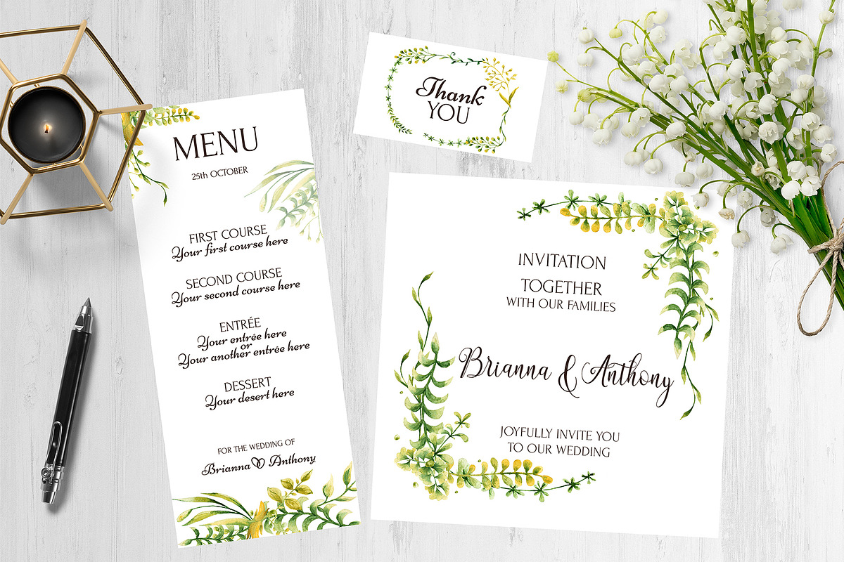 Herbaceous Greens-watercolor set, a Decorative Illustration by Astarte_design (Photo 8 of 13)