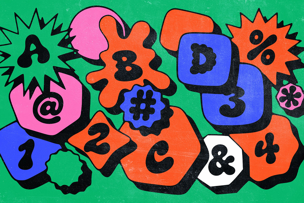 Funky Blob Font, a Sans Serif Font by Handmadefont (Photo 4 of 17)