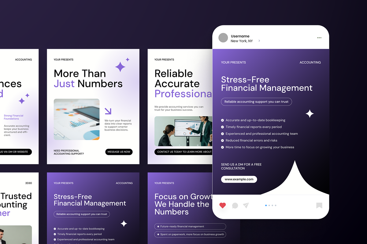 Accounting Services Instagram Post, a Social Media Template by Annora Studio (Photo 4 of 6)