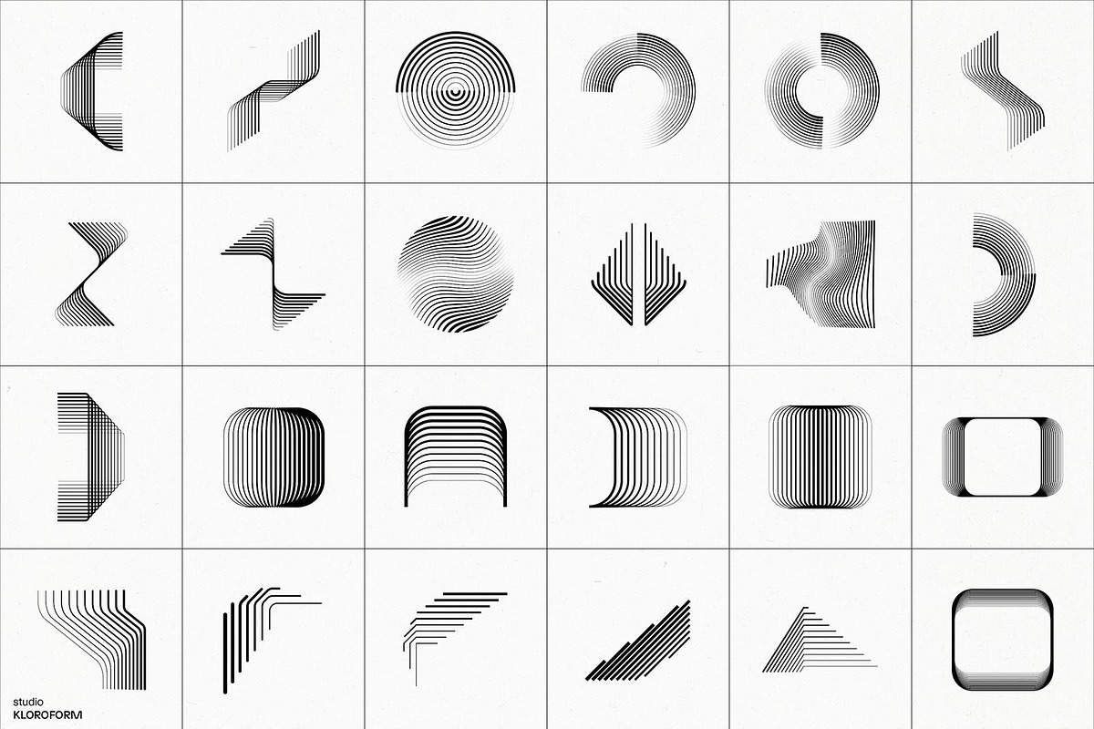 Line Logic - 240 Vector Objects, an Outline Icon by kloroform (Photo 2 of 13)