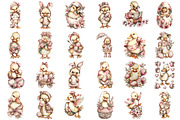 Whimsical Easter Duck Clipart, an Illustration by designcity5 (Thumbnail 2 of 5)
