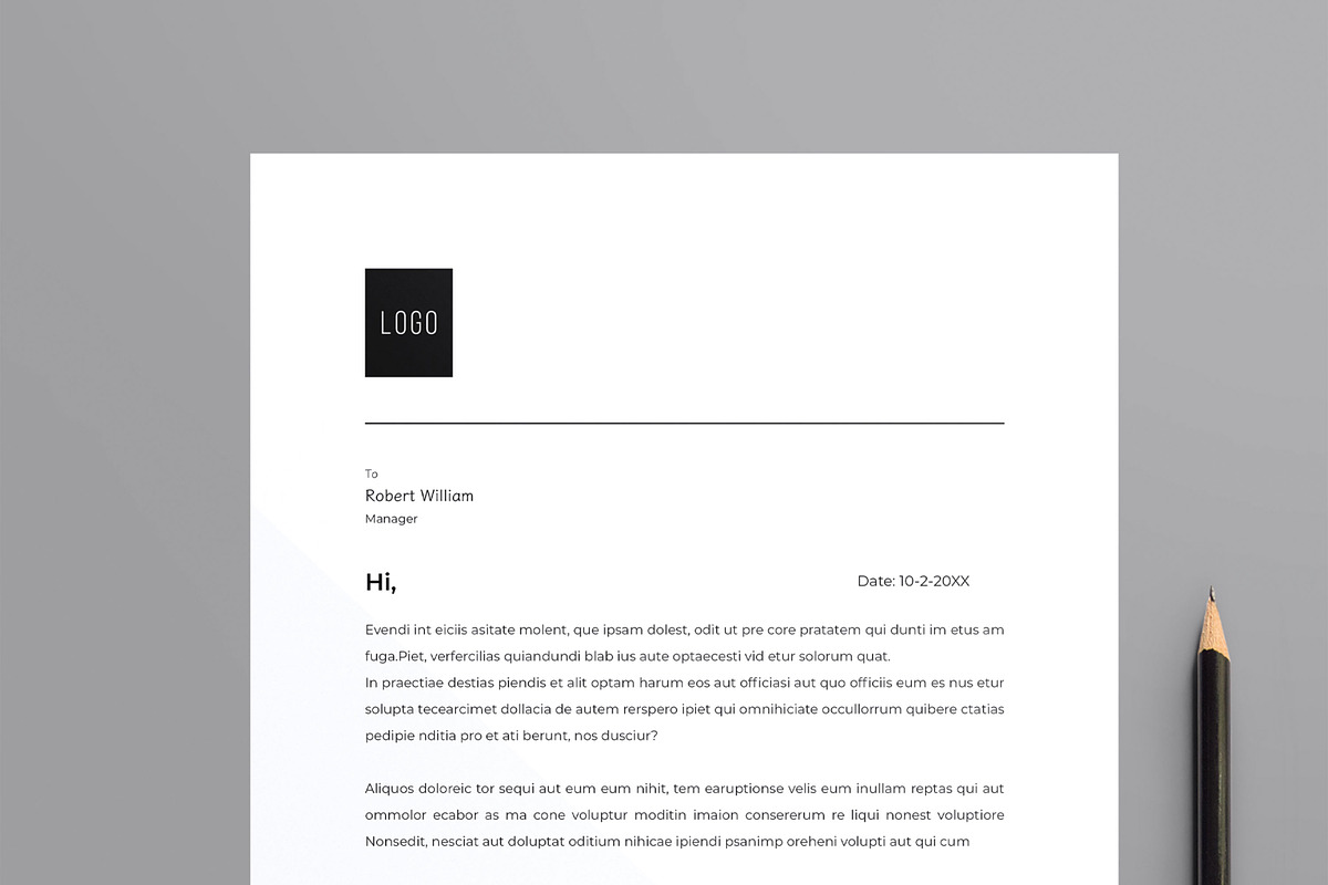 Professional Modern Minimalist, a Stationery Template by MightyDesign (Photo 2 of 8)
